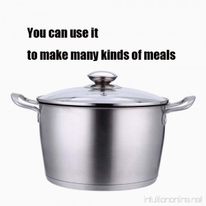 304 Stainless Steel Double Bottom Pot Thickening Electromagnetic Special Pot Non-Stick Diameter 20Cm - B07G485MZG